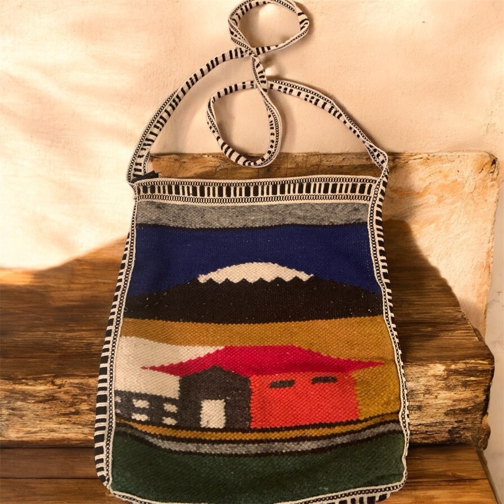 Colorful Woven Shoulder Bag